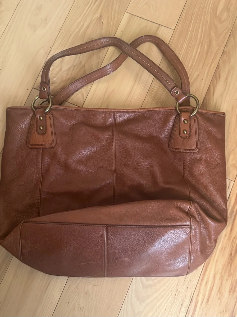 The Sak Leather Tote Bag in Brown